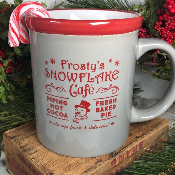 Frosty’s Snowflake Cafe Large Mug Holiday Winter Drink Mug Coffee Cocoa NWOT Cup - Picture 12 of 13